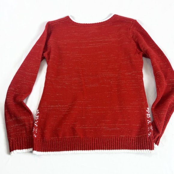 Holiday HYpe Christmas Sweater Womens Medium Santa with Sunglasses Modern NWT - Picture 5 of 5